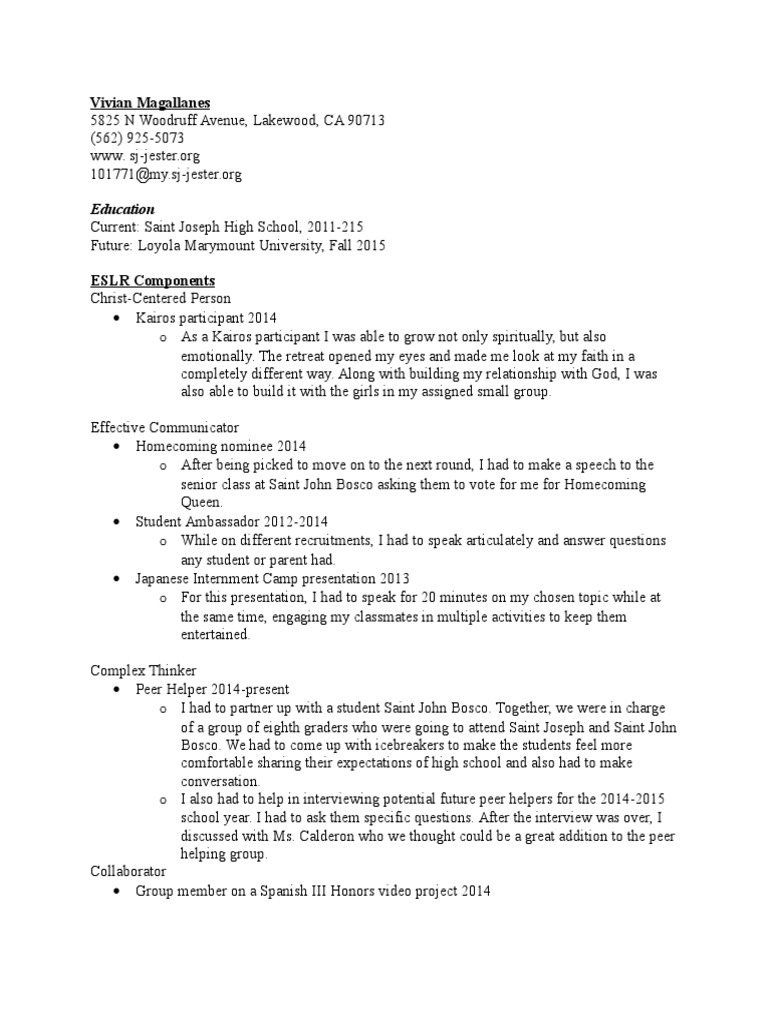 Senior Capstone Interview Resume | PDF