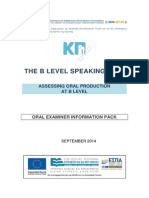 B Level Oral Examiner Info Pack PDF