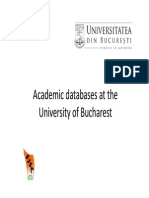 Academic Databases at the University of Bucharest [Mod Compatibilitate]