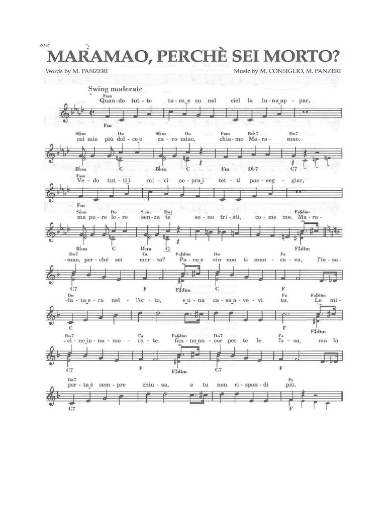 Maramao Perche' Sei Morto PDF