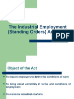 Industrial Employment Standing Order Act