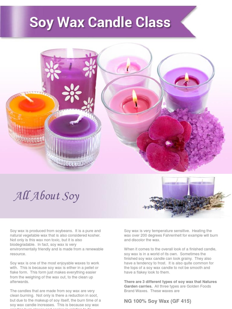 Soy Wax Candle Class Candle Perfume