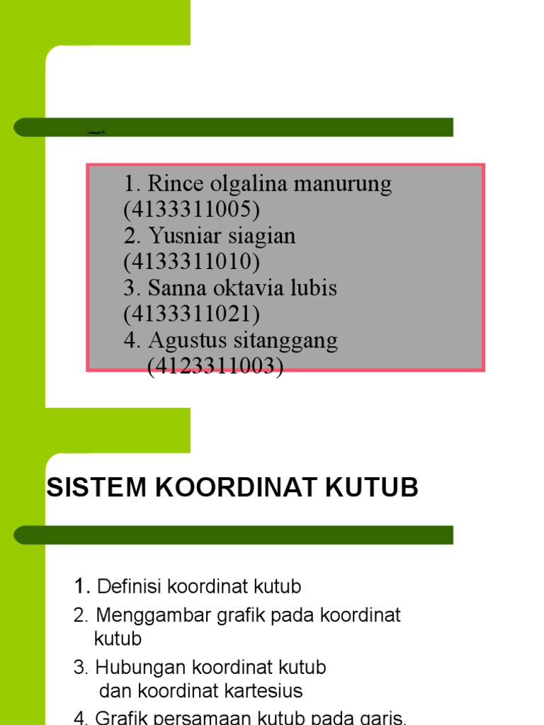 Contoh Soal Koordinat Kutub Dan Penyelesaiannya - Barisan ...