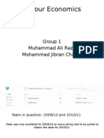 Labour Economics: Group 1 Muhammad Ali Raza Mohammad Jibran Changi