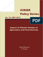 Climate Change Impact on Food and Agriculture India 2012 - ICRIER
