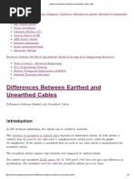 Differences Between Earthed and Unearthed Cables - EEP