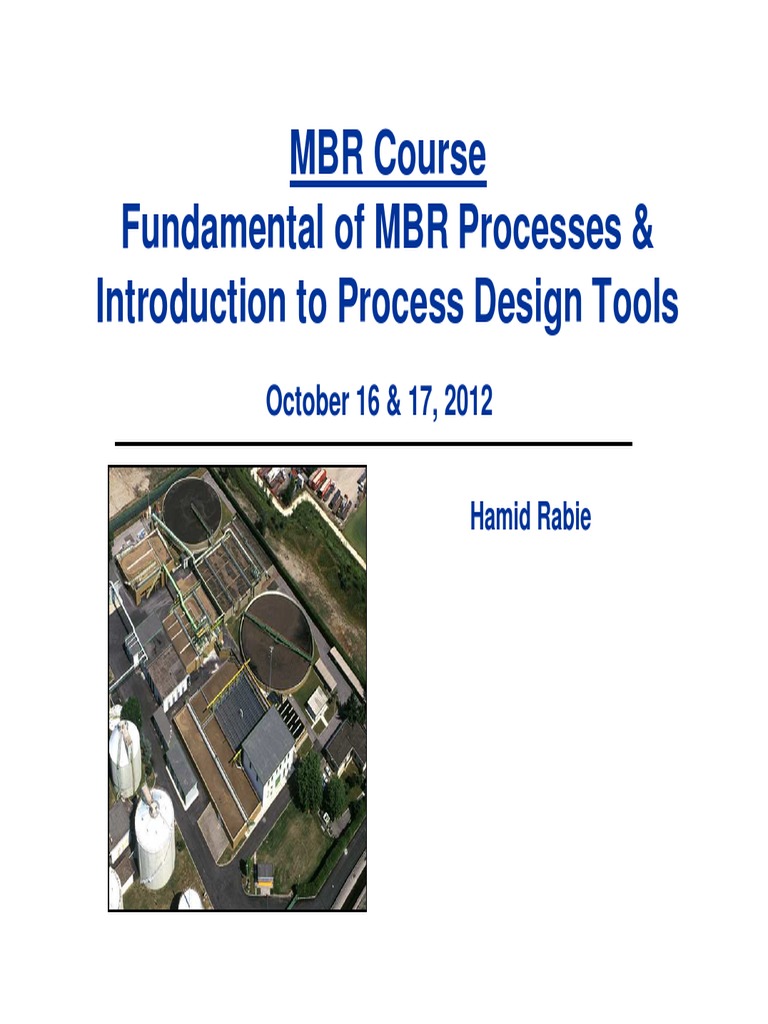 MBR Course Overview and Design Tools | PDF | Sewage Treatment | Membrane