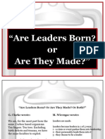 Are Leaders Born or Made