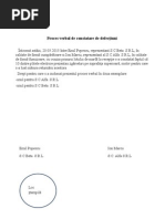 Proces Verbal de Constatare de Defecţiuni