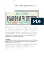 Kiat Membuat Presentasi PowerPoint Yang Menarik