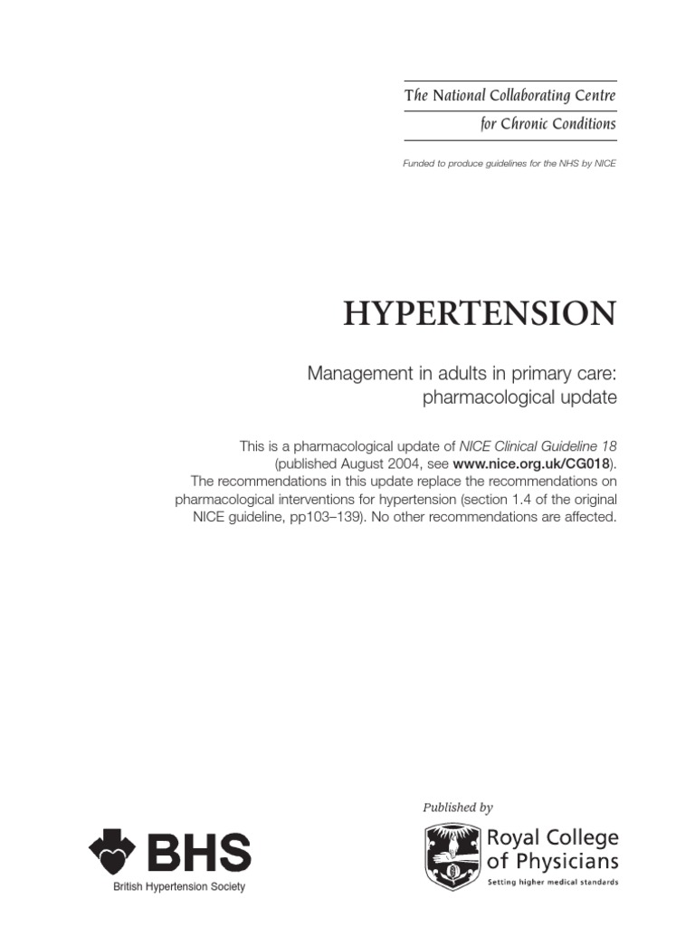 Hypertension Guide Pdf Hypertension Medicine