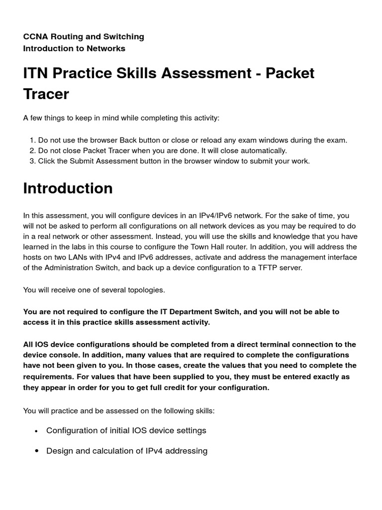 Itn practice skills assessment packet tracer pdf i pv6 computer