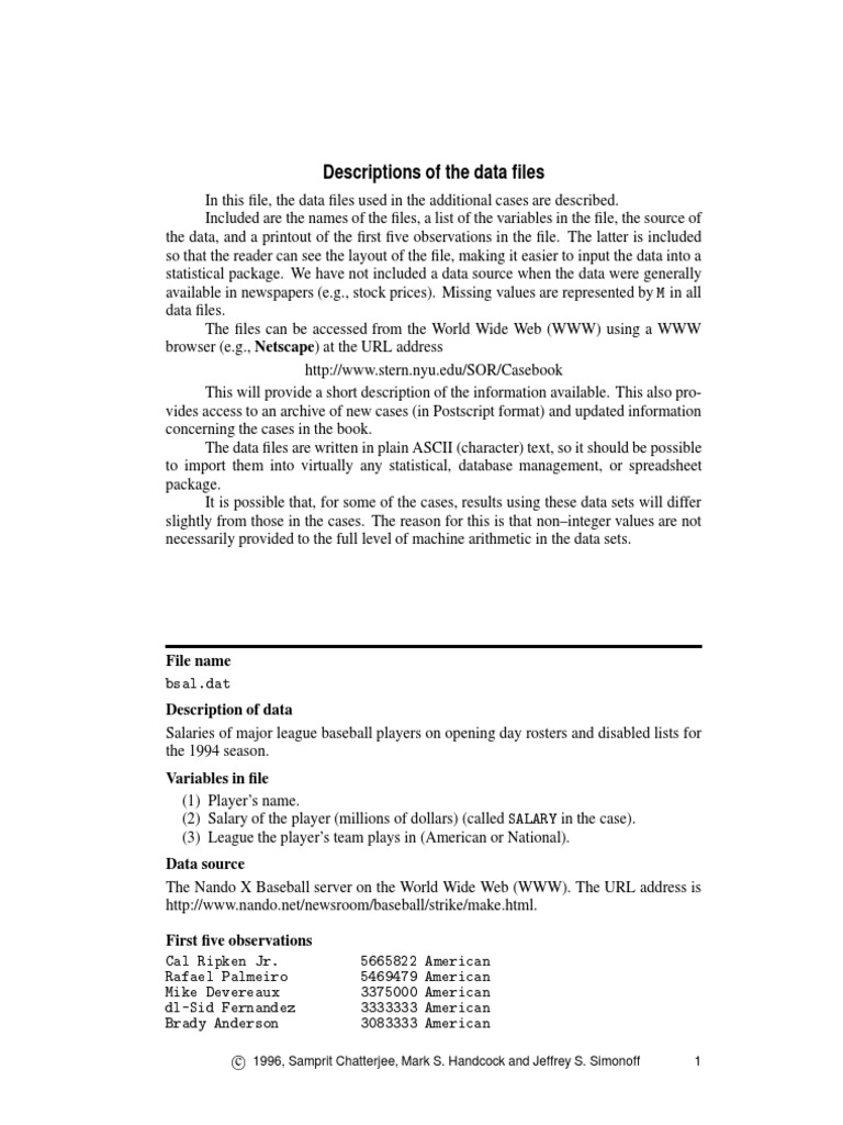 Data File Descriptions and Sources | PDF | World Wide Web | Internet & Web