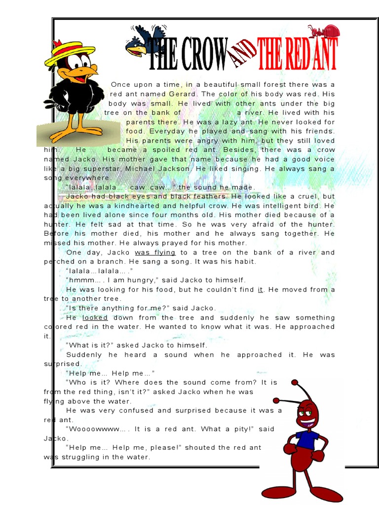 The Crow and The Red Ant | PDF | Home & Garden | Art
