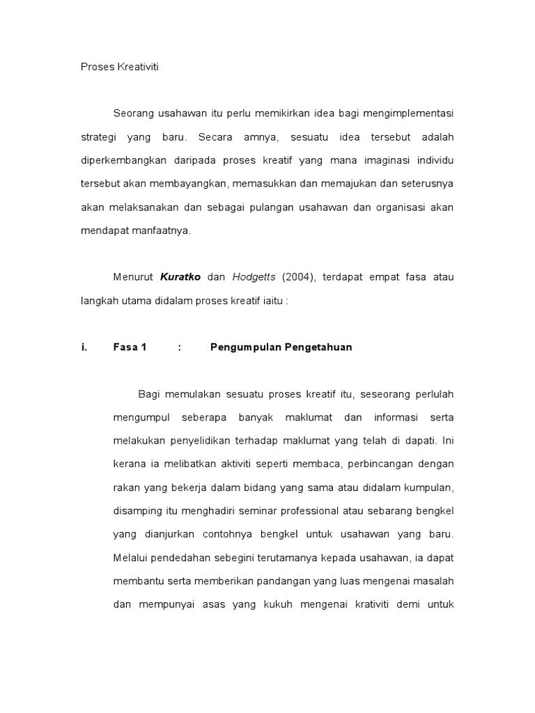 Proses Kreativiti Pdf