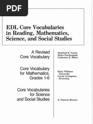 Edl Core Vocabularies Vocabulary Nature