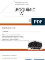 Coqueificação do carvão e destilação do alcatrão