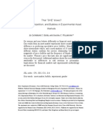 Thar "SHE" Blows Gender Competition and Bubbles in Experimental Asset Markets by Eckel and Füllbrunn