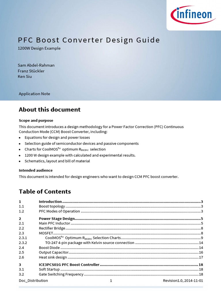 PFC Boost Converter Design Guide Infineon InfineonApplicationNote