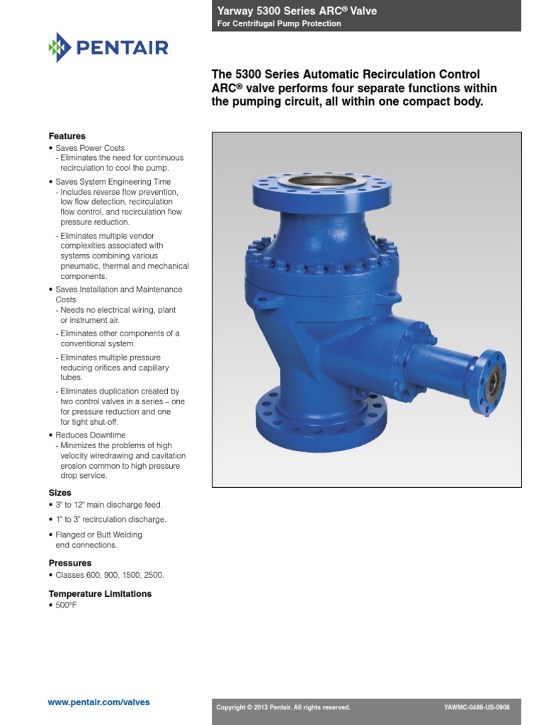 Yarway Valve Valve Pump