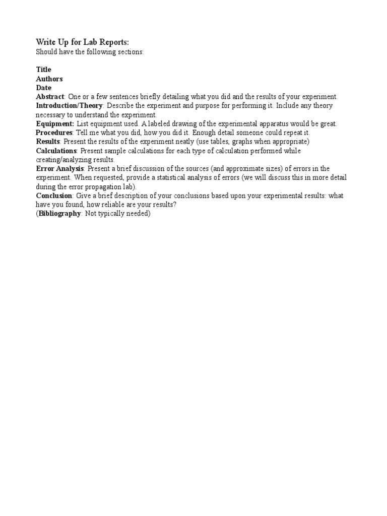 Lab Report Structure and Guidelines | PDF