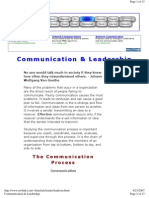 Communication and Leadership