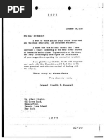 President Roosevelt's Response To Einstein