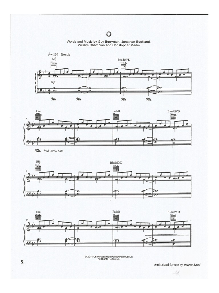 Coldplay O sheet.pdf