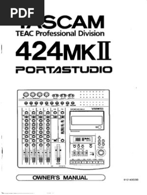 新品　保証書付き　TASCAM PORTASTUDIO 424取り扱い説明書あり Tascam 424 MkII Manual | PDF
