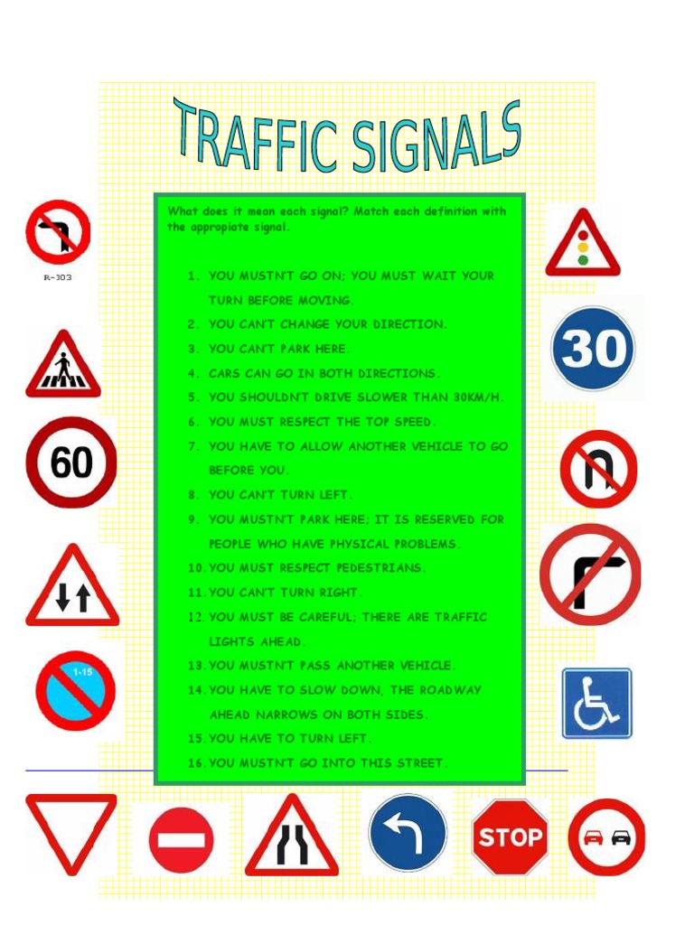Traffic Signal Meanings Explained | PDF | Business | Lifestyle