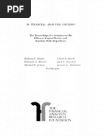 Is Financial Analysis Useless?: The Proceedings of A Seminar On The Efficient Capital Market and Random Walk Hypotheses