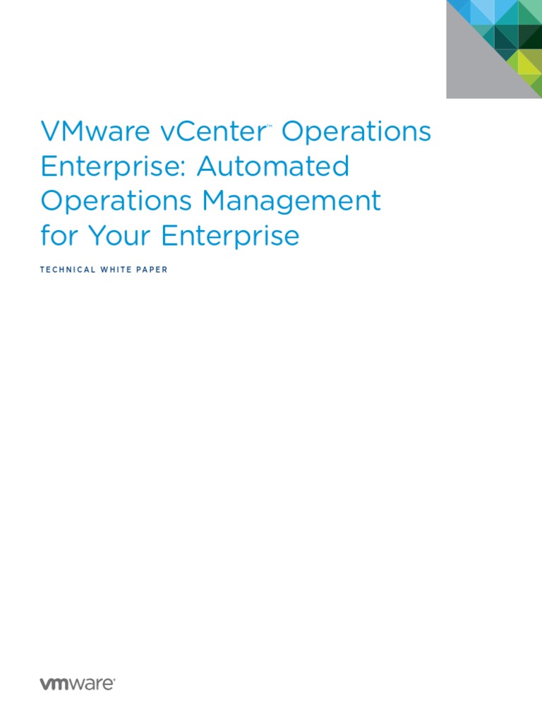 VMware VCenter Operations Enterprise Standalone Automated Operations ...