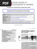 11. the Development of Political Activists - Toward a Model of Early Learning, Harvard