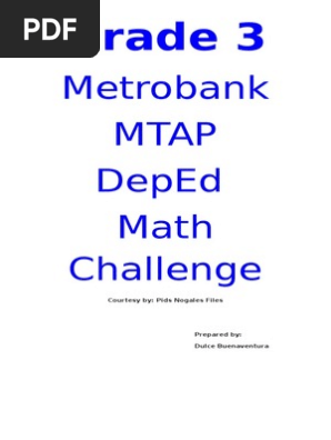 Grade 3 Mtap Reviewer