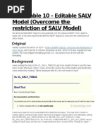 SALV Table 10 – Editable SALV Model (Overcome the Restriction of SALV Model)