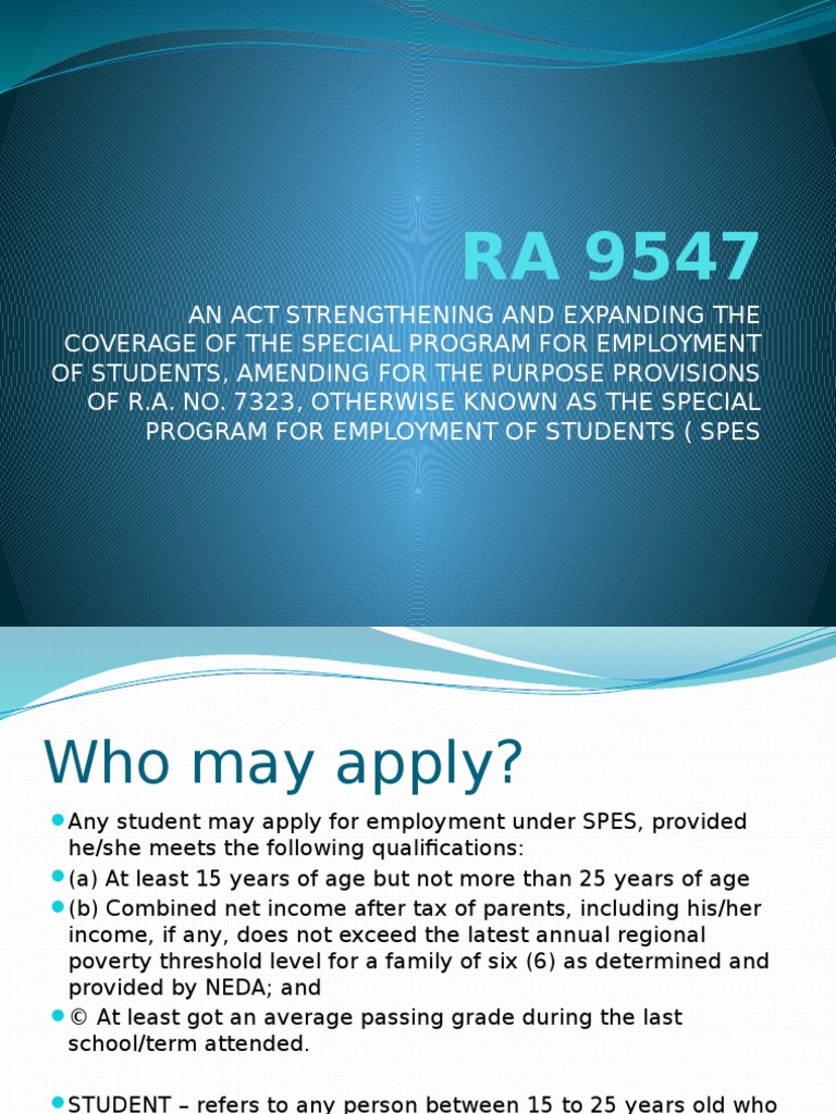 Ra 9547 | PDF