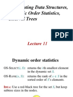 Augmenting Data Structures, Dynamic Order Statistics, Interval Trees