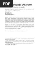 Contaminação de solos com gasolina - Simulação de Contaminação