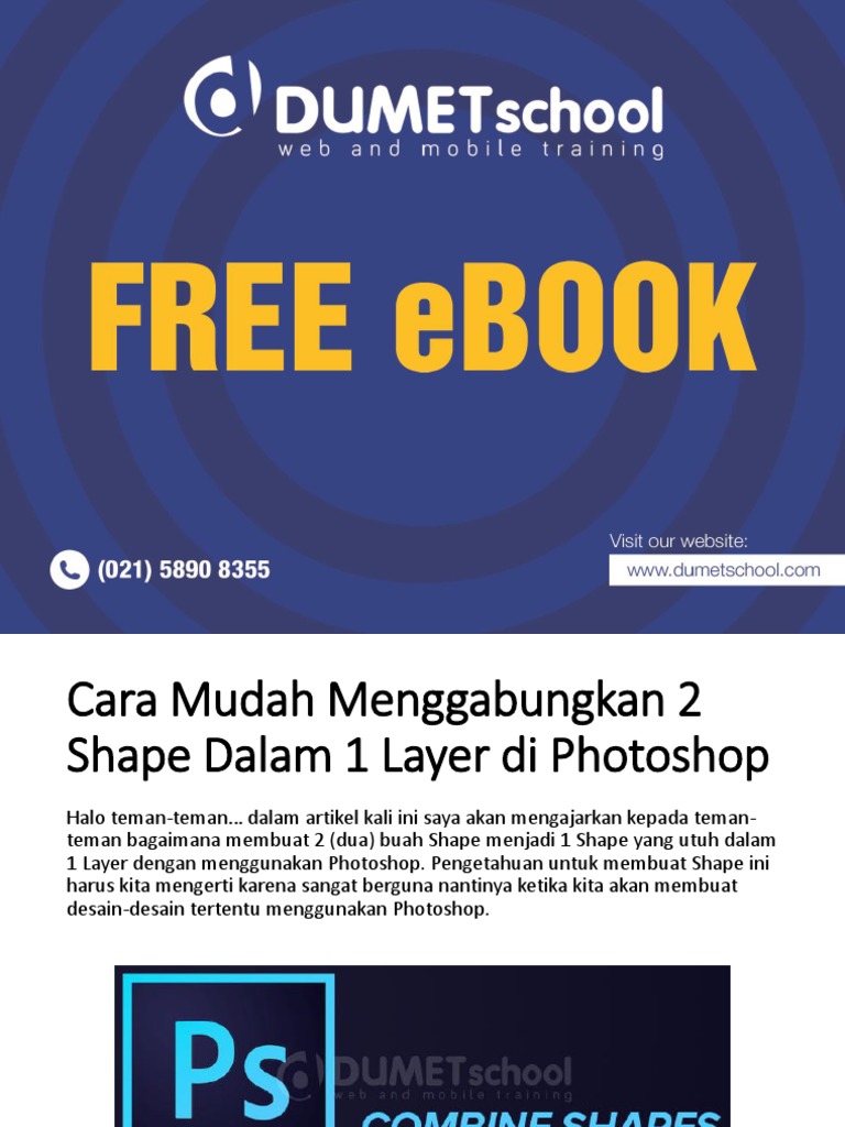 Kursus Photoshop Cara Mudah Menggabungkan 2 Shape Dalam 1
