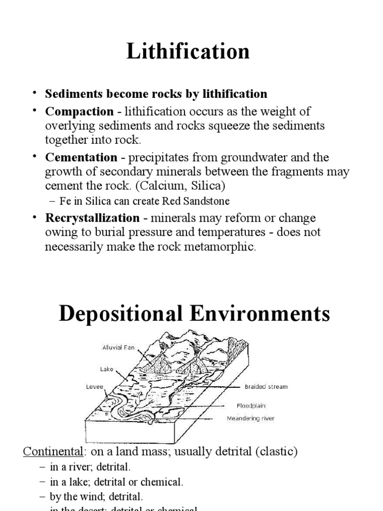 Lithification Sediments Rocks by Lithification Compaction