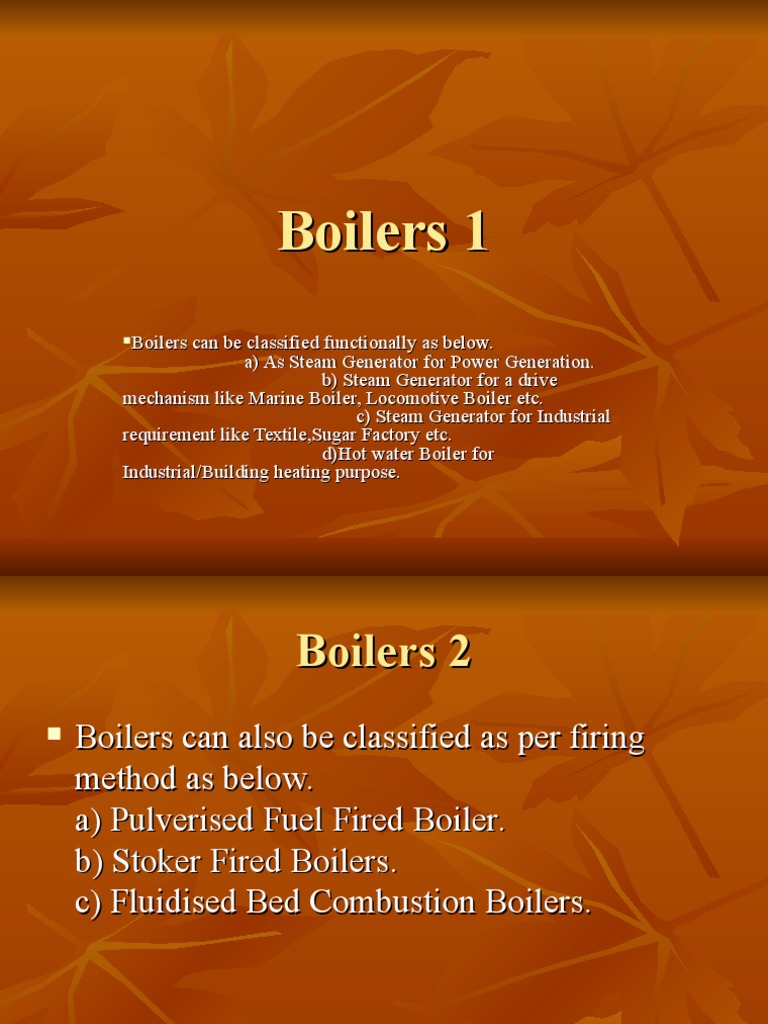 Boilers and Their Functions PDF Boiler Furnace