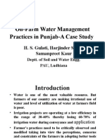 On-Farm Water Management Practices in Punjab