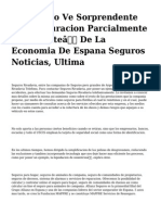 Mapfre No Ve Sorprendente La Restauracion Parcialmente Importante" de La Economia de Espana Seguros Noticias, Ultima