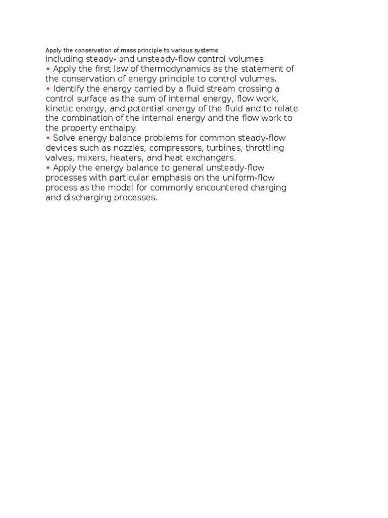 Conservation of Mass and Energy in Fluids | PDF | Technology & Engineering