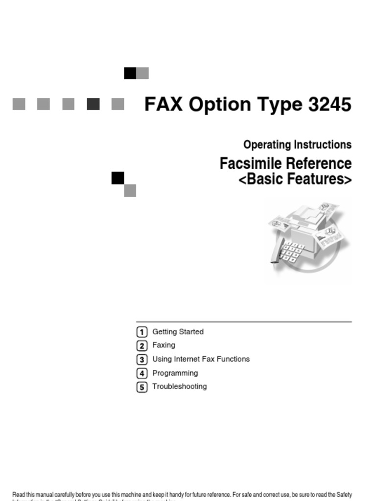 FAX Option Type 3245: Facsimile Reference | PDF | Fax | Login