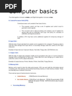 Computer Basics: A. Central Processor Unit (CPU)