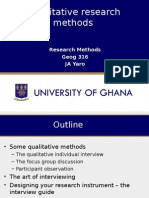 Lecture 5 Methods of Qualitative Research