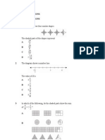 The Diagram Shows Four Similar Shapes.: Unit 2 Fractions Objective Questions