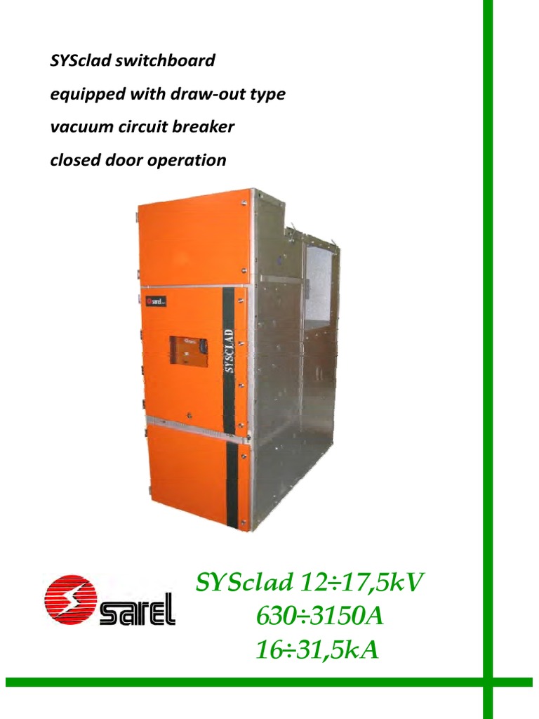 SYSclad Medium Voltage Switchgear | PDF | Switch | Insulator (Electricity)