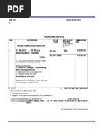 Sample Proforma Invoice For Exports